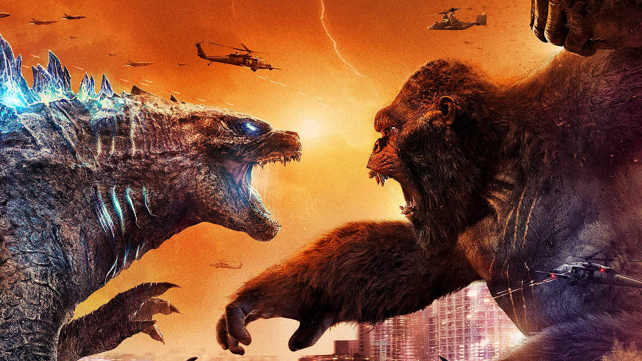Godzilla and Kong duke it out.
