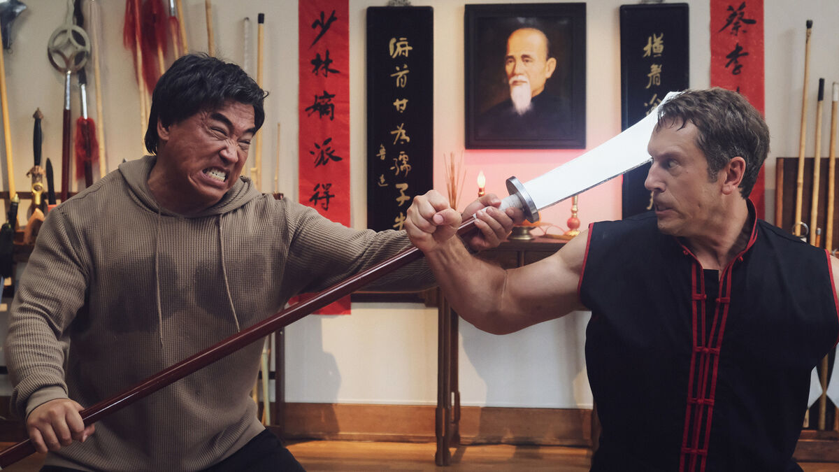 Martial arts fight with a sword